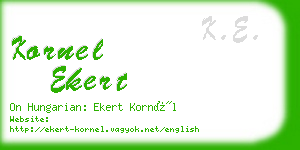 kornel ekert business card